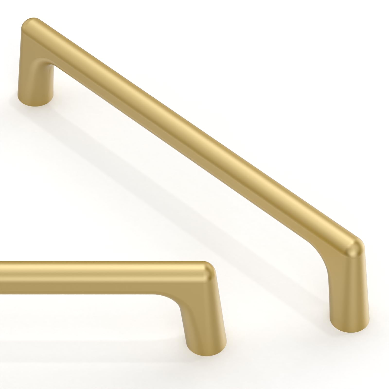 Asimerdeco 10 Pack Brushed Gold Cabinet Pulls 5 Inch(128mm) Kitchen Cabinet Handles Solid Zinc Alloy Cabinet Hardware Drawer Pulls