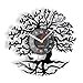 Orologi da parete con dischi in vinile Albero della vita Orologio da parete in vinile inciso a forma di albero Upspring Orologio da parete moderno Soggiorno silenzioso Hanging Decor Orologio Regali