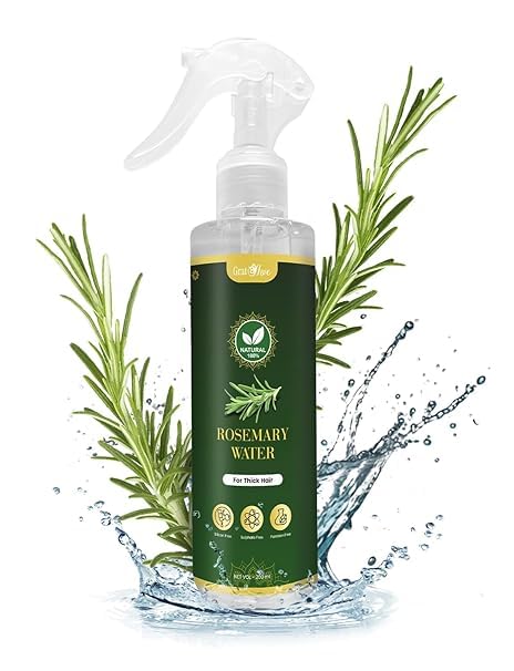 Spray de agua de romero para el crecimiento del cabello  Agua de romero 100% natural  Revitalizador del cuero cabelludo  Promueve el crecimiento del