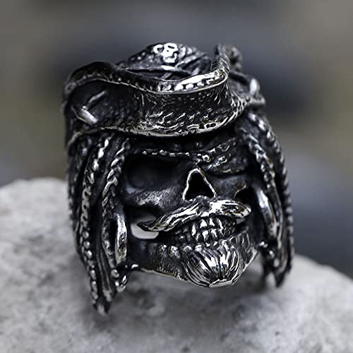 Image of 2023 Skull Ring Cool Evil Death Punk Rock Stainless Steel Rings Aly Style Jewelry