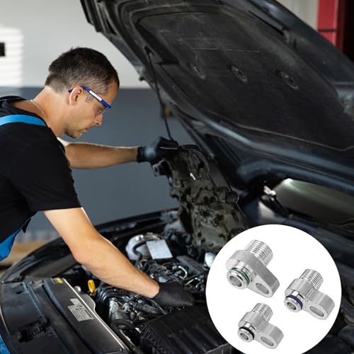 Image of 3pcs R134a Adapter Fittings Hose Tank and Car Refrigerant Quick Connect Automotive Custom AC Lines Compressor Drier Condenser Radiator Fitting for R134a Auto Air Conditioning Hose