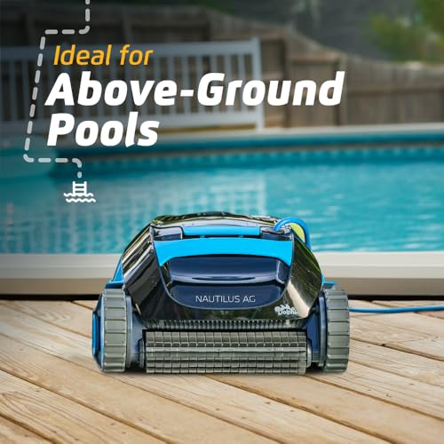 Image of Dolphin (2026 Model) Nautilus AG Automatic Robotic Pool Vacuum Cleaner, Active Scrubber Brush, Top Load Filters Access, Ideal for Above-Ground Pools up to 33 FT in Length
