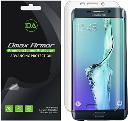 [2-Pack] Samsung Galaxy S6 Edge Plus / S6 Edge+ Screen Protector, Dmax Armor Full Screen Coverage (Edge to Edge) Anti-Bubble High Definition Clear Shield - Lifetime Replacements Warranty