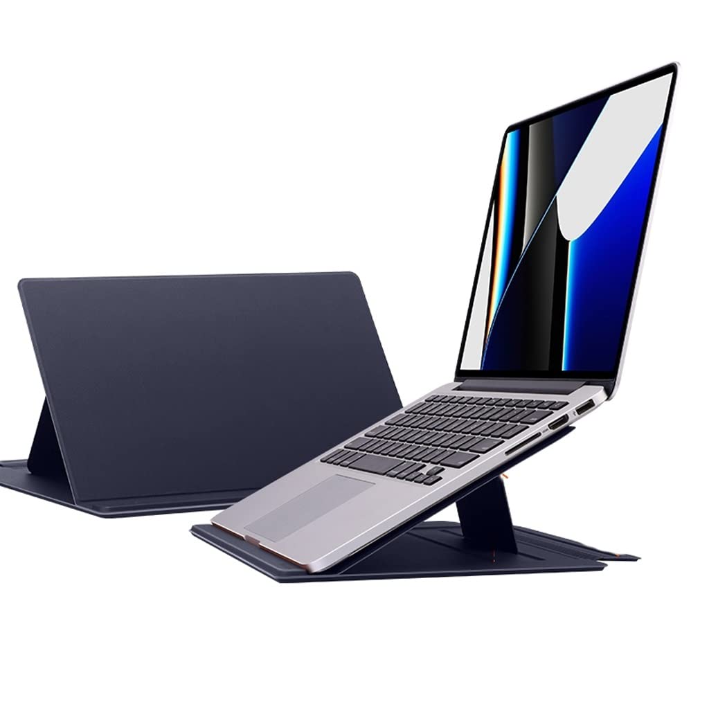 Support ordinateur portable bleu évite la surchauffe et protège vos cervicales