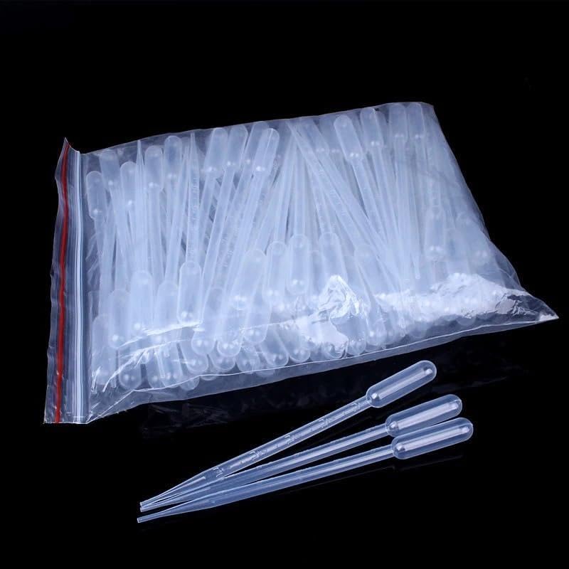 50~1000pcs, 5ml Disposable Plastic Pipette Graduated Transparent Dropper Pasteur Pipettes Laboratory Experiment Supplies(1000 pcs)