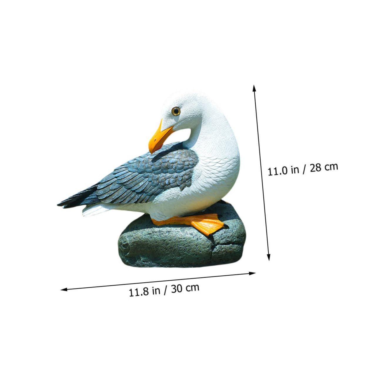 Kisangel Mediterrane Möwenornament Deko aus Kunstharz Weiße Sommer Skulptur mit Eleganter Oberfläche als Stilvolles Geschenk und Haushaltsdekoration