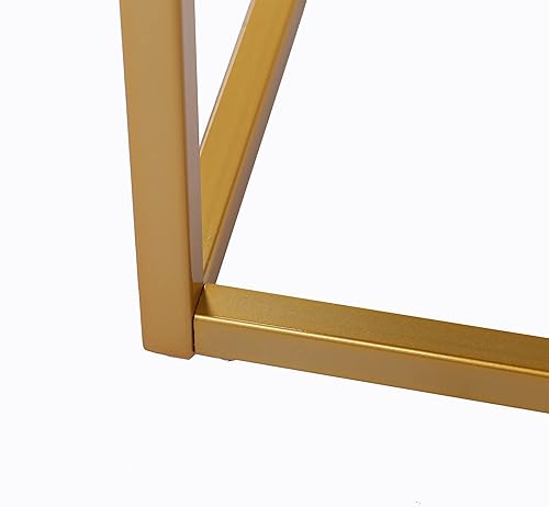 Miniatura 5 de IULULU Banco otomano tapizado de terciopelo de 43 pulgadas con base de metal para dormitorio, sala de estar, entrada, comedor, color negro