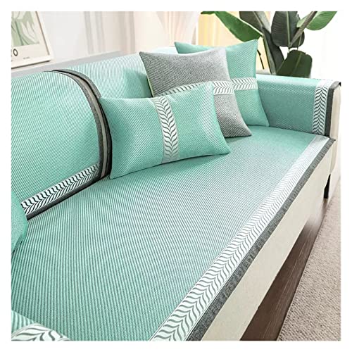Rattan Summer Cooling Sectional Sofa Couch Cover For 2/3/4 Seat , Breathable Bamboo Recliner Corner Sofa Slipcover Chaise Lounge Cover Universal Furniture Protector Air Conditioning Mat For Home Pet ( #TOP7