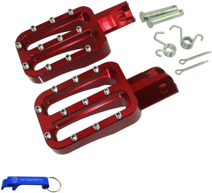 TC-Motor Estriberas de aluminio CNC rojo para bicicleta de cross de fabricación china, 50 cc, 70 cc, 90 cc, 110 cc, 125 cc, 140 cc, 150 cc, 160 cc
