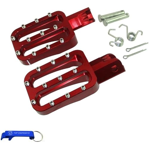 TC-Motor Red CNC Aluminum Foot Pegs Rests Footpegs For Chinese Made Pit Dirt Bike 50cc 70cc 90cc 110cc 125cc 140cc 150cc 160cc