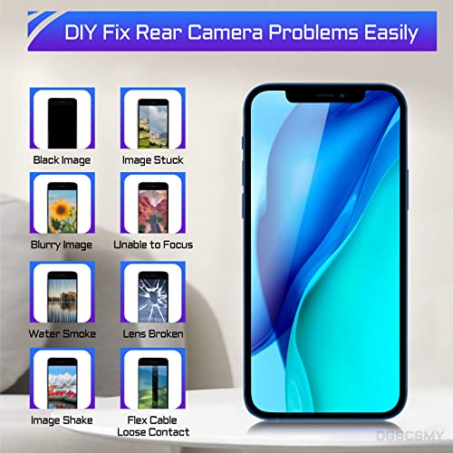 For Iphone 12 Pro Back Camera Replacement Kit 12Mp Main Rear Lens Parts 12Pro 6.1" With Ultra Wide Telephoto Lens Ois Hdr Photos 4K Video Flex Cable Fix Repair Assembled Tools A2341 A2406 A2407 A2408 #TOP3