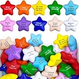 40PCS Star Shape Colorful Foam Motivational Stress Relief Ball with Motivational Language Hand Exercise Gift for Office and Home Use (10