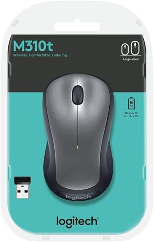 Miniatura 4 de Logitech Ratón inalámbrico M310, 2.4 GHz con receptor nano USB, seguimiento óptico de 1000 DPI, batería de 18 meses de duración, PCMacLaptop, color