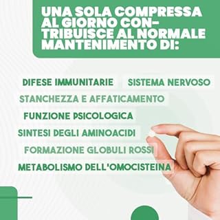 Vitamina B12 1000 mcg e Acido Folico 400 mcg 160 microcompresse ad Alto Dosaggio - Cianocobalamina e Folato Vegan per Stanchezza Fisica e Mentale - 5 Mesi di Fornitura