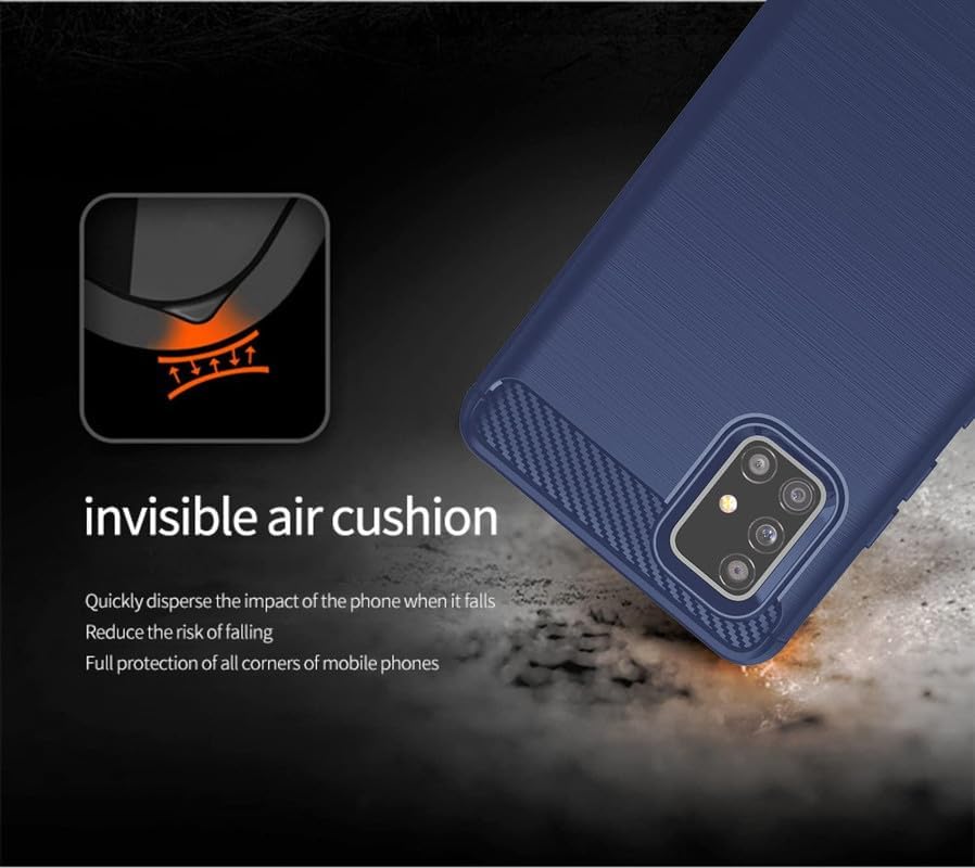 Image of Basic Case for Samsung Galaxy A71 (Carbon Fibre Blue)
