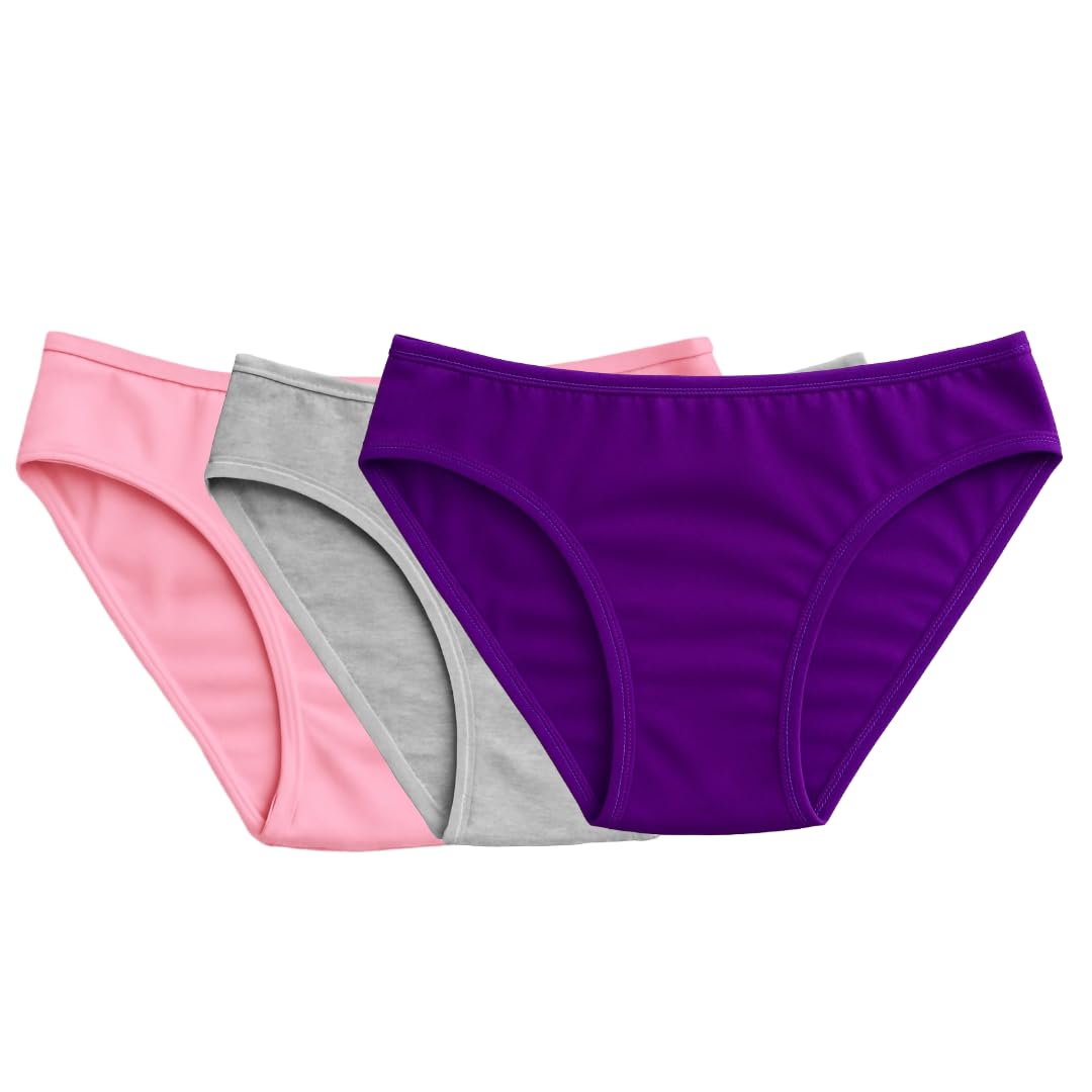 1410 Women's Medium Coverage Super Combed Cotton Mid Waist Bikini with Concealed Waistband (Pack of 3_Colors & Prints May Vary)-picture-50