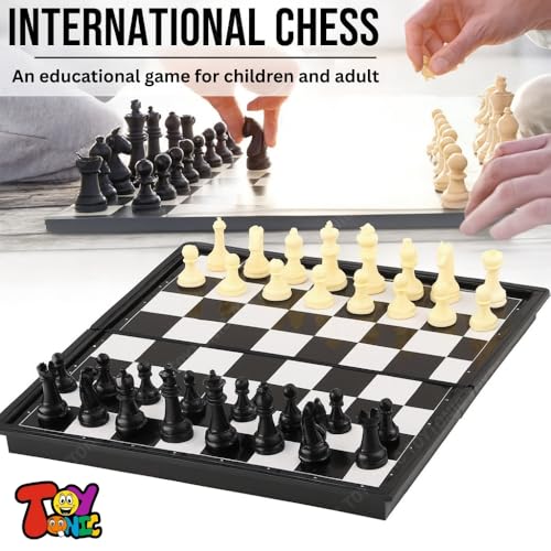 Image of Toytonic Magnetic Travel Chess Board Game Set Folding Portable Case for Kids and Adults