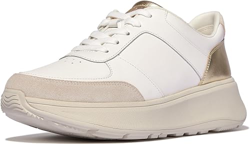 FitFlop Women's F-Mode Leather/Suede/Metallic Flatform Sneakers