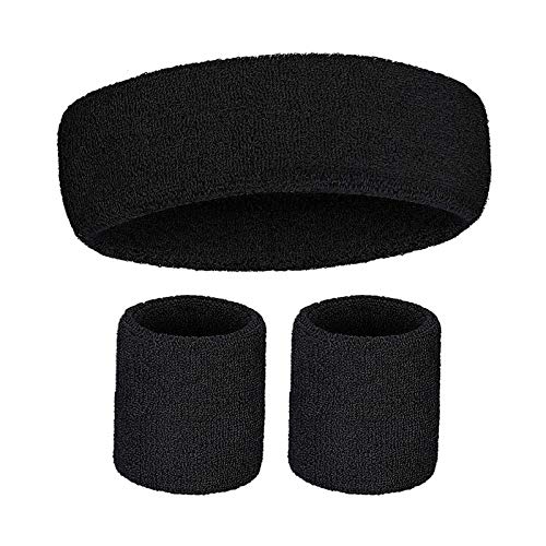  JZZJ 6 Pièces Striped Sweatband Set, Comprend ...