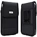 Bomea Rugged Nylon iPhone 8 6 6s 7 Holster Black Carrying Cell Phone Holder Belt Clip Holster Case Pouch for iPhone 8/6 / 6S / 7 (Fits iPhone with Otterbox Case/Lifeproof Case/Battery Case)