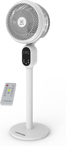 MIZUKATA HIKARI Boreas 2023 Ventilador circular de aire versátil 2 en 1, ventilador de suelo con pedestal de doble uso, ventilador de escritorio