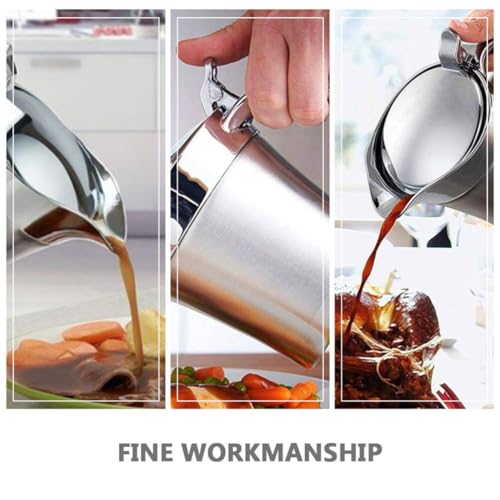 Recipiente para salsa de acero inoxidable de 450ml con doble capa sellada 4