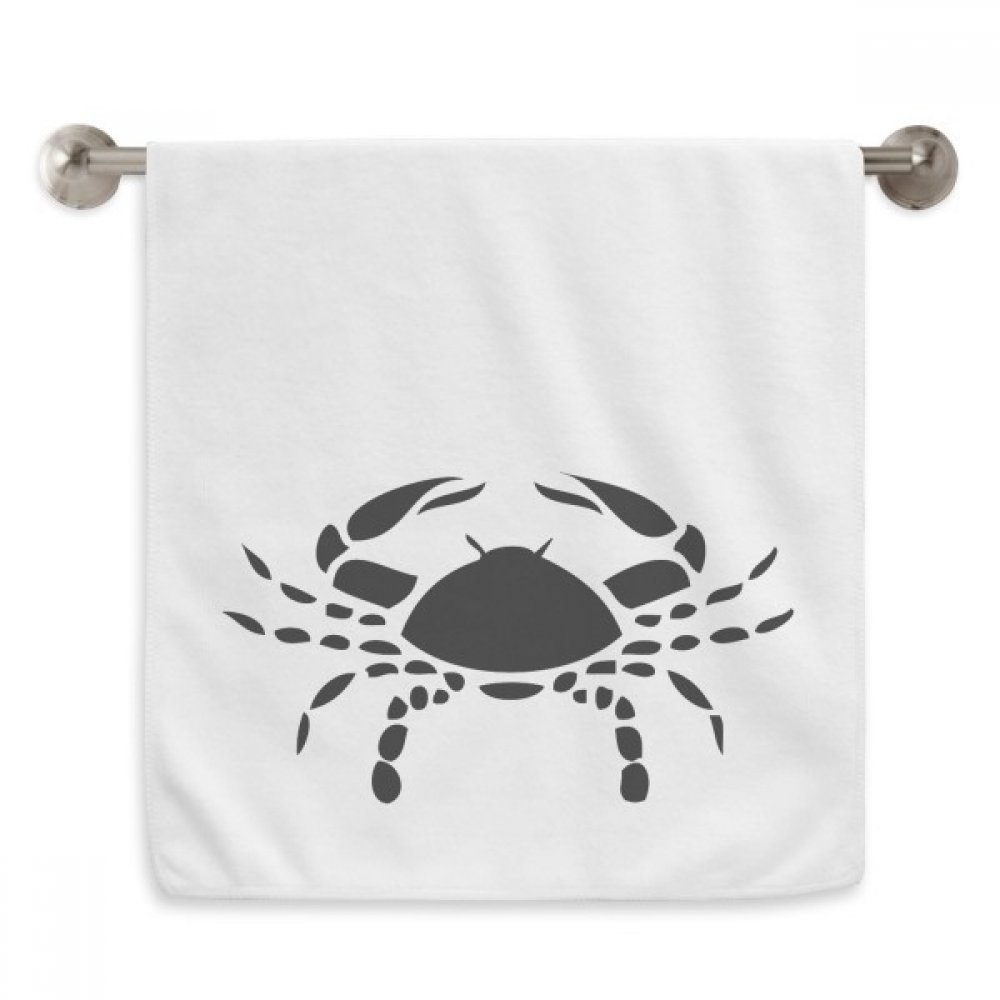 Débarbouillette Cancer cadeau astrologique personnalisé blanc 13x29"