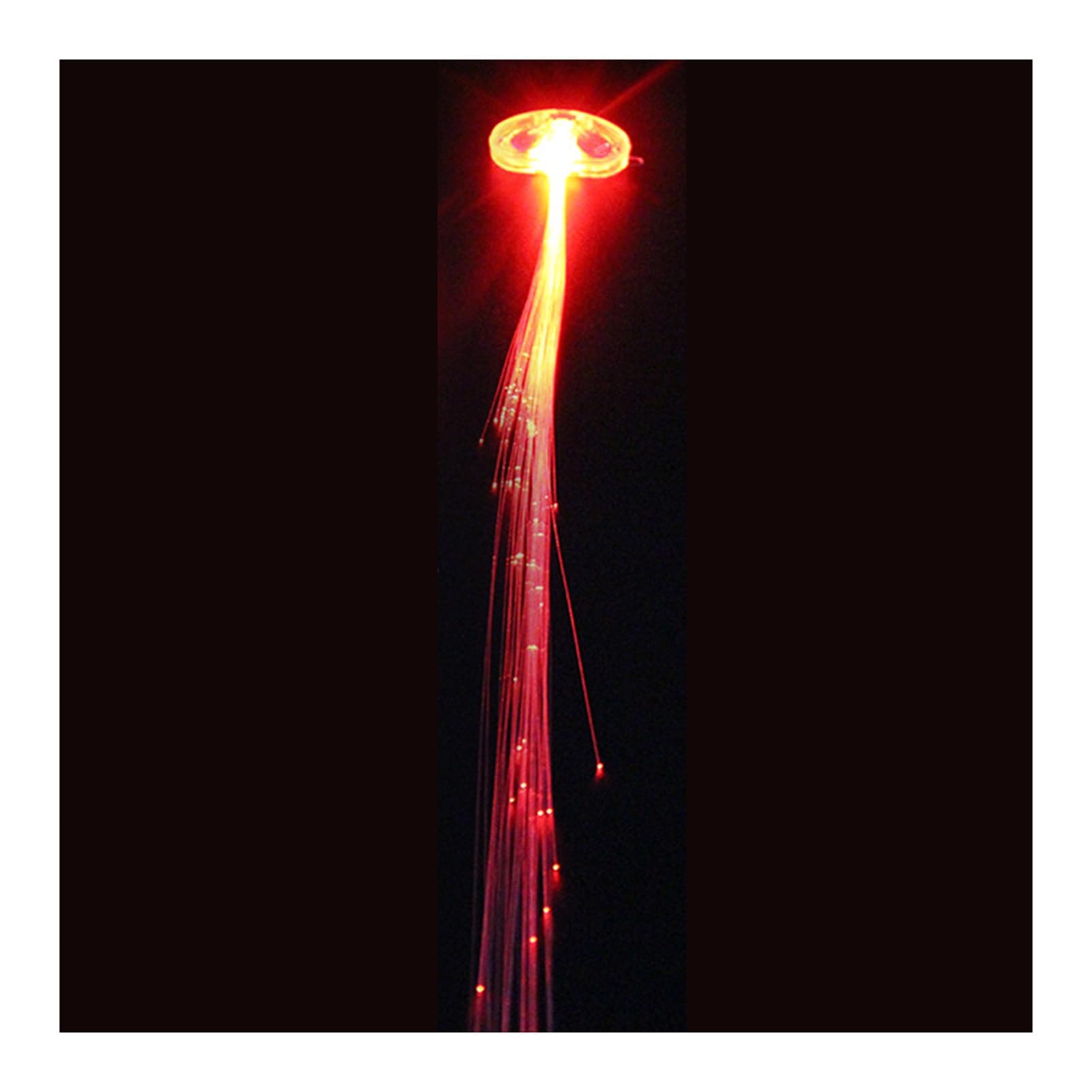 matumou LED Light Up Braid Luminous Fiber Optic Hairpin Decor for Halloween Party Bar