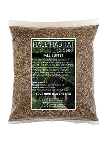 Hale Habitat & Seed Fall Buffet Food Plot Mix, 1/4 Acre, Highly Attractive Fall Food Plot