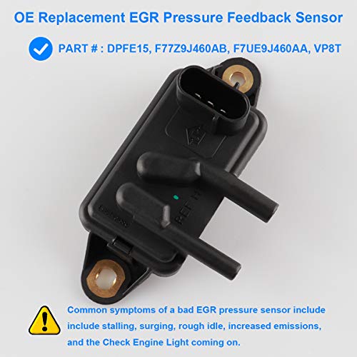 image for Allmotorparts EGR Exhaust Gas Recirculation Pressure Feedback Sensor, 