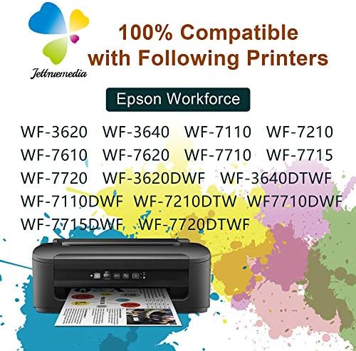 27XL Ink Cartridges Compatible for Epson 27 27XL Ink Cartridges Work for Epson Workforce WF-3620DWF WF-7610DWF WF-7110DTW 7620DTWF WF-3640DTWF WF-7210DTW WF-7710DWF WF-7715DWF WF-7720DTWF