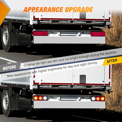 Image of Nilight Triple Tail Light 72LED 2PCS Stop Brake Turn Signals Reverse Back Up Running Lights with Iron Bracket Base IP67 Waterproof Fits Truck Trailer Camper Van RV Caravan