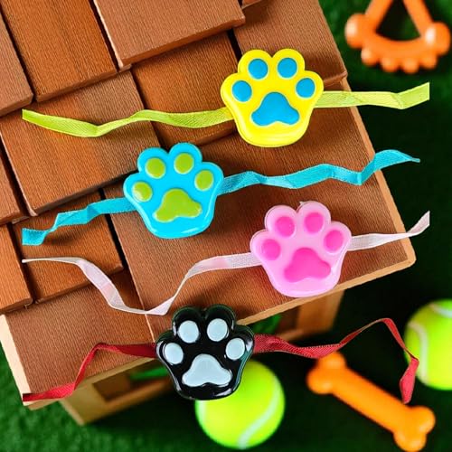 Image of Paw Rakhi Combo for Your Loved Pets | Rakhi for Dog /Cat | Sharpner | Free Tilak Set | PoPo Toys | Assorted Color (Any 2)