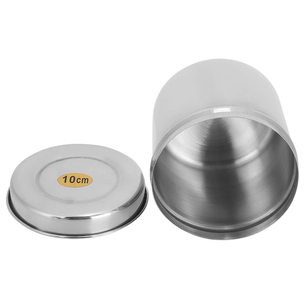 Miskall Stainless Steel Cotton Ball Cup Jar Container Storage Organizer Canister with Lid Home Hospital Use