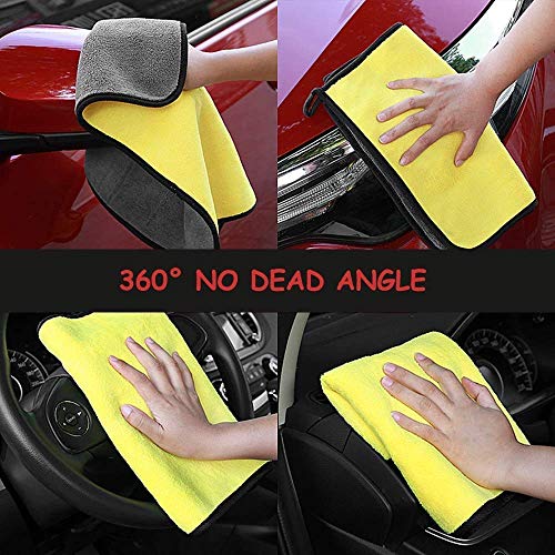 Image of Microfiber Towels for Cars Thickened Car Cleaning Rags Car Cleaning Supplies Cleaning Cloths Cleaning Towels for House and Car Drying Wash Detailing Buffing Polishing Towel(30*60 cm, Set of 4)
