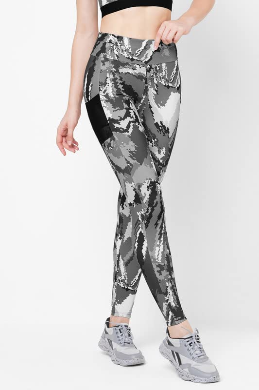 Image of JUST-Dry 7 /8 HIGH Waist CAMO Print GO Train Workout Tights