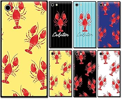 Amazon スマホケース スクエア ガラス 四角 ロブスター オマール海老 04 総柄イエロー Iphone13promax Moshi Moshi スクリーンプロテクター