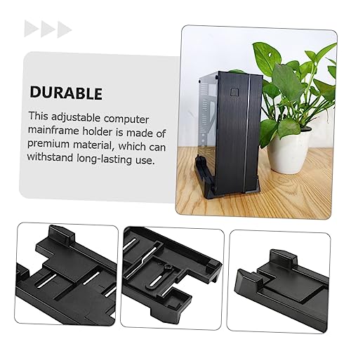 Homoyoyo soporte móvil para CPU con altura ajustable, estante para chasis de computadora diseño duradero con bordes suaves para limpieza fácil miniatura 4