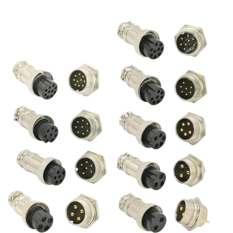 Connecteur GX16 anti faux contact 3 pin mâle femelle à visser