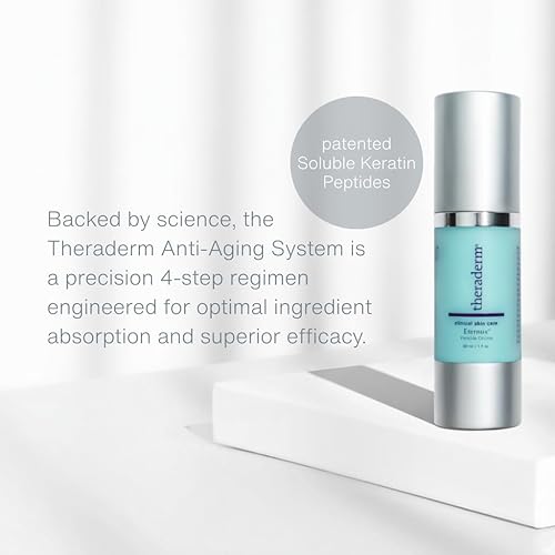Miniatura 3 de Theraderm Sistema antienvejecimiento: juego clínico de cuidado de la piel de 4 pasos con exfoliante de ácido láctico, suero antioxidante y crema