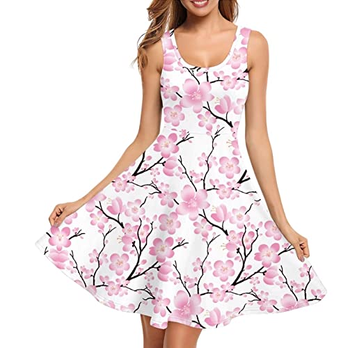 Image of TOADDITDO Womens Summer Sleeveless Tank Dress with 2 Side Pockets XS-4XL Plus Size