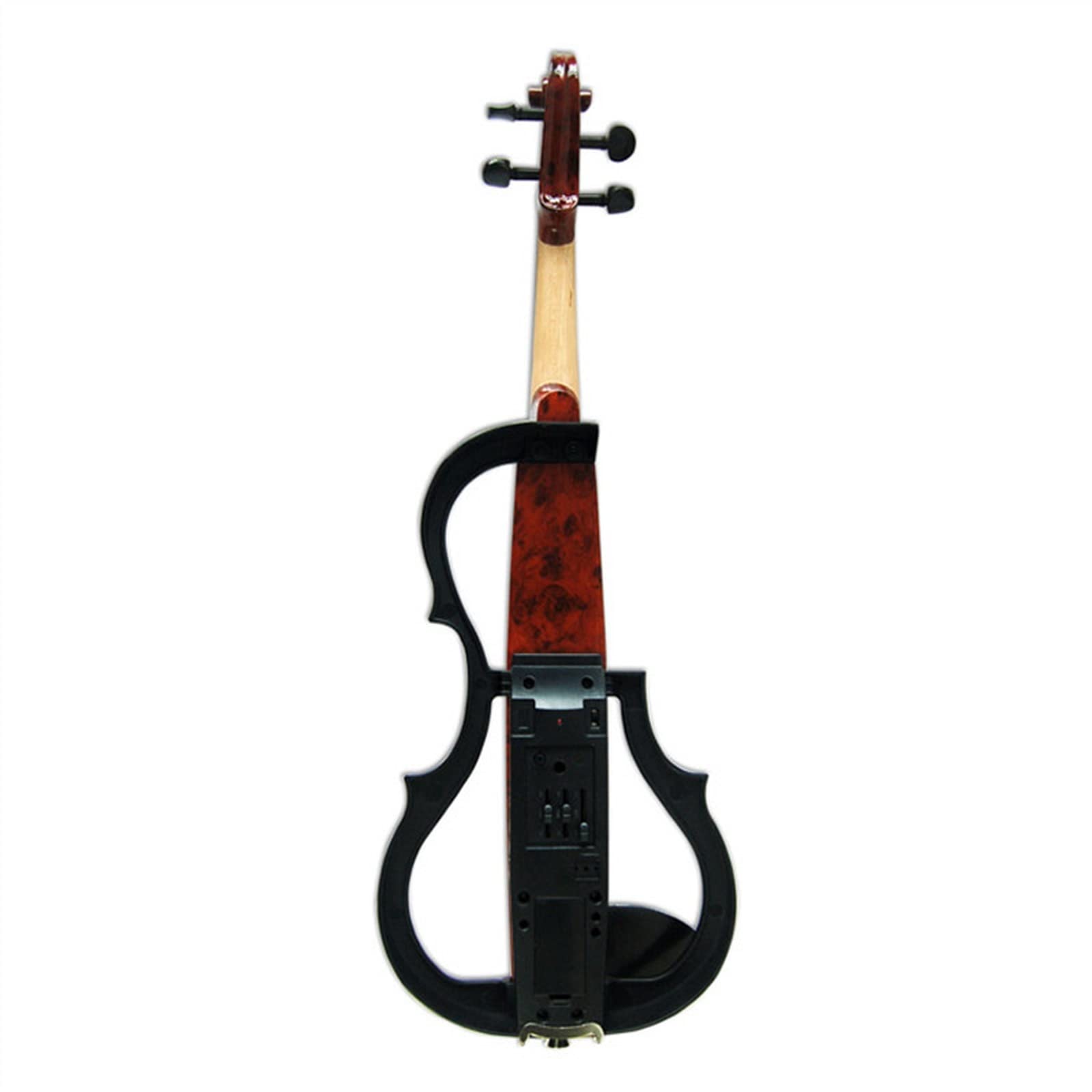 Violon Student Violino Elettrico Full Size 4/4 Corde Violino Silenzioso in Legno Massello con Raccordi in Ebano con Custodia