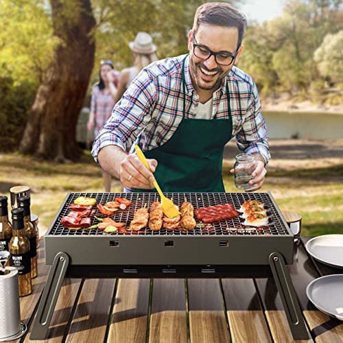 Parrilla portátil para barbacoa Chal – Diseño plegable para fácil instalación, perfecta para nics y camping – Cocina al aire libre sin complicaciones Equint