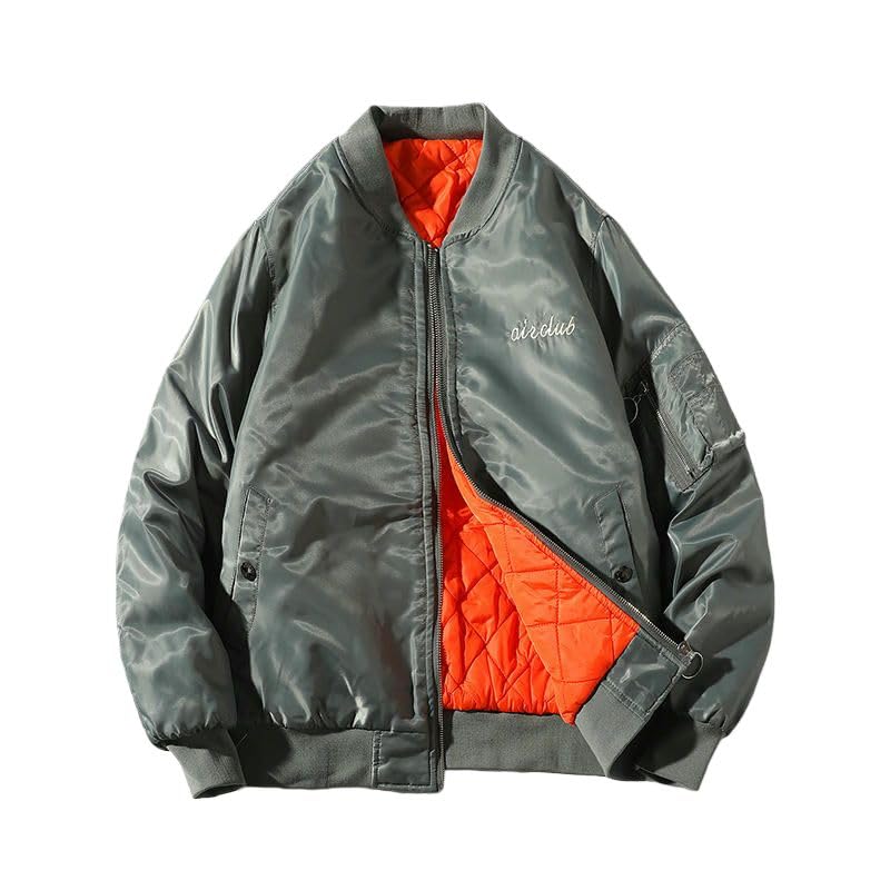 Veste d'aviateur brodée homme look de mi saison décontracté chic