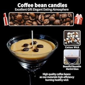 Espresso Martini Candle Unique Gifts for Women Girls,Strong Scented, Natural Soy Wax Coffee Candle Decor for Home,Bedroom,Bar,Coffee Martini Candles Gifts for Christmas,Birthday,Halloween Espresso Martini Candle Unique Gifts for Women GirlsStrong Scented Natural Soy Wax Coffee Candle Decor for HomeBedroomBarCoffee Martini Candles Gifts for ChristmasBirthdayHalloween