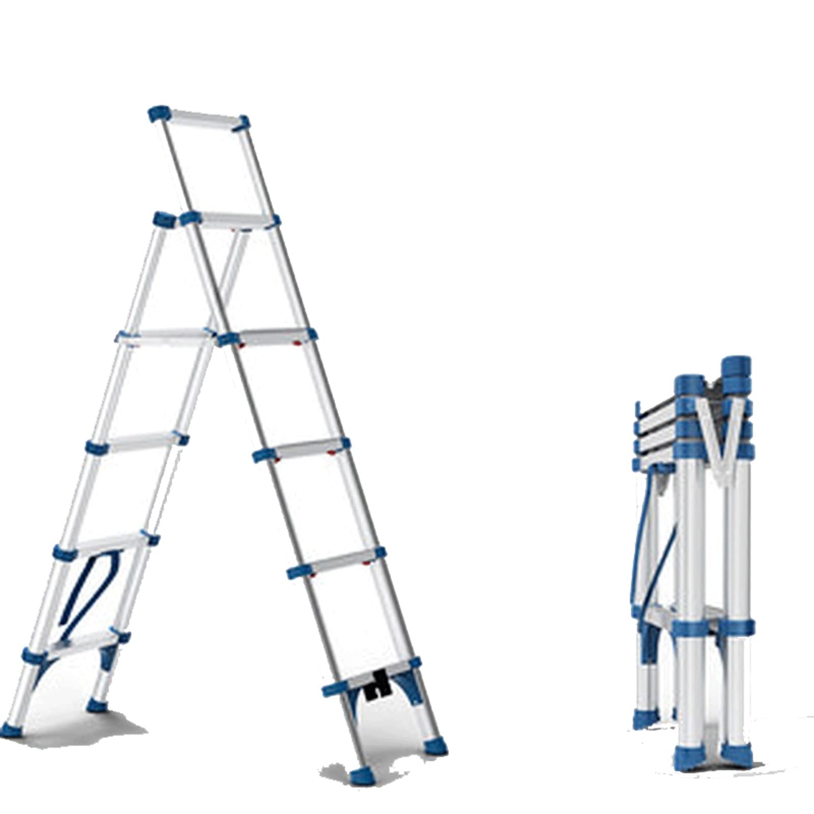 ZUMAHA Extension Ladder, الأسرة السلم مستقر من أربعة أدوار قابلة للطي خطوة البراز التلسكوبي أداة سلم متعرجة