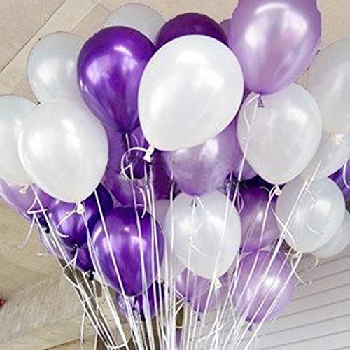 Balloonistics 10 Inch HD Metallic Shiny Balloons for Birthday Decoration, Decoration for Weddings, Engagement, Baby Shower, 1st Birthday, Anniversary, Birthday Party (Pack of 50) (Purple) - Image 4 thumbnail