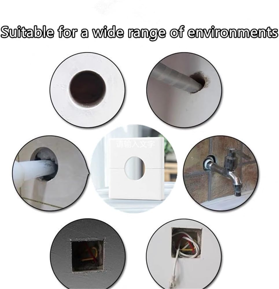 Wall Split Flange Plumbing Cover Plates, Square Shower Arm Flange Escutcheon Plate Wall Split Pipe Flange Cover Plate for Fixed Shower Head Faucet (12mm/0.47in)