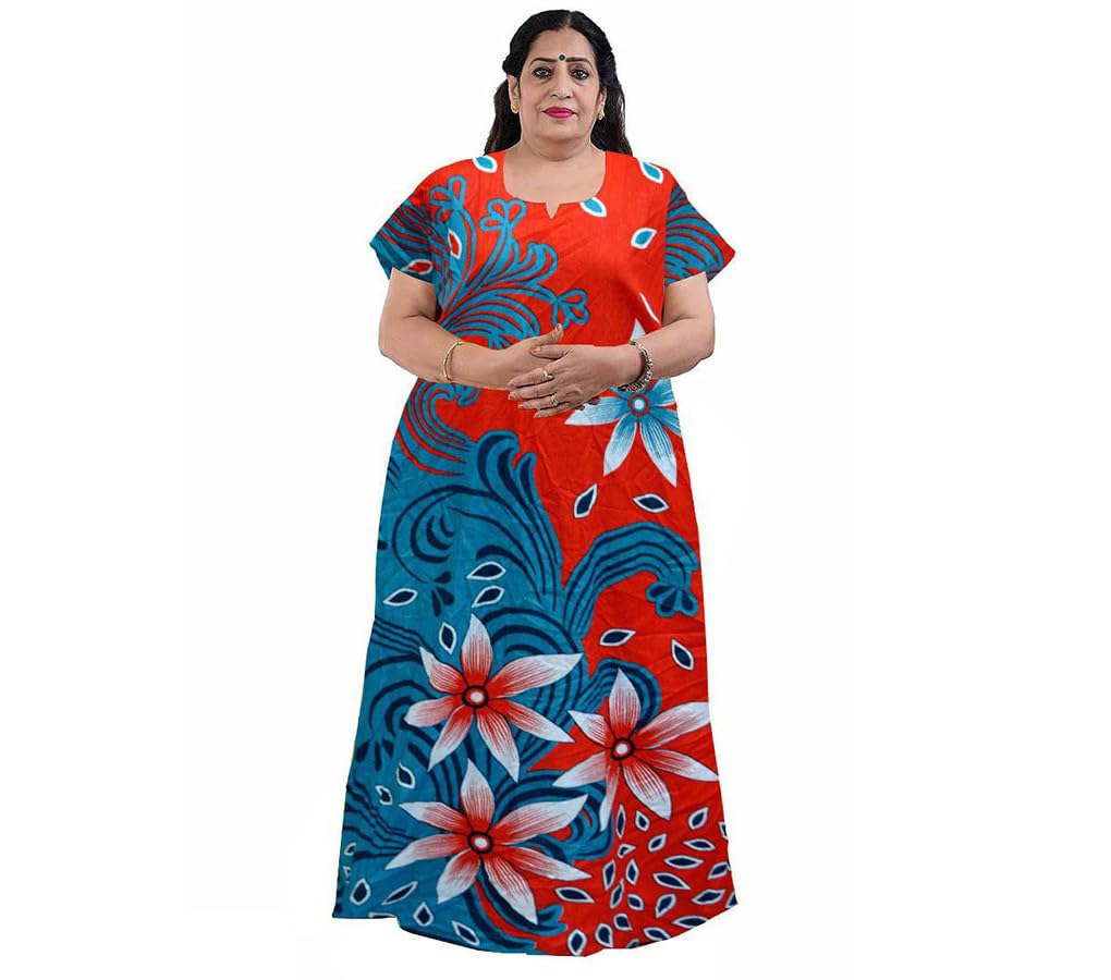 homezilla Cotton Nighty, Night Dresses for Women, Printed Nighty for Women-Extra Large Nighty 3XL Nighty-picture-11