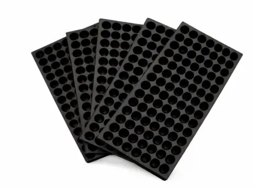 98 Cavity Round Seedling Tray – Heavy Duty Reusable Nursery Germination Tray Pack of 10-image-15